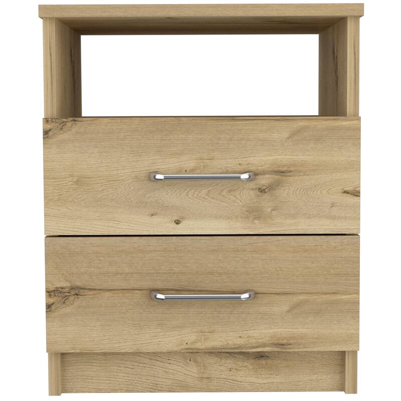 TUHOME Napoles 2-Drawer 19.9-inch High Nightstand