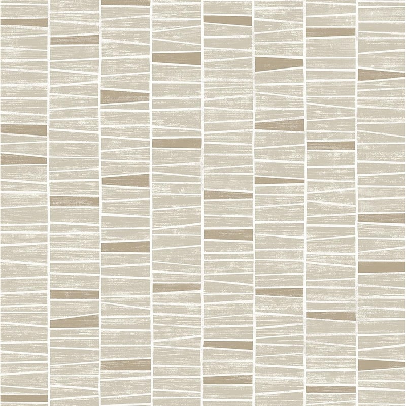 Stacy Garcia Home Organic Stripe Peel and Stick Wallpaper - 20.5 in. W x 18 ft. L - Neutral