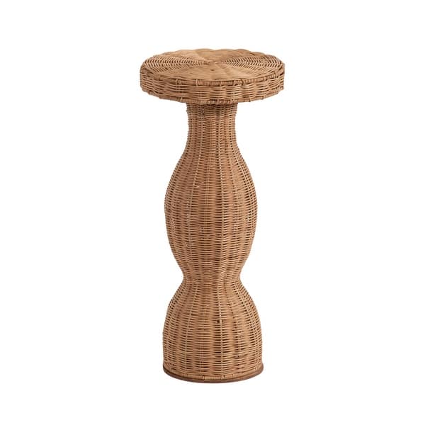 slide 2 of 12, Kate and Laurel Sula Rattan Drink Table - 10x10x22 10x10x22 - Natural