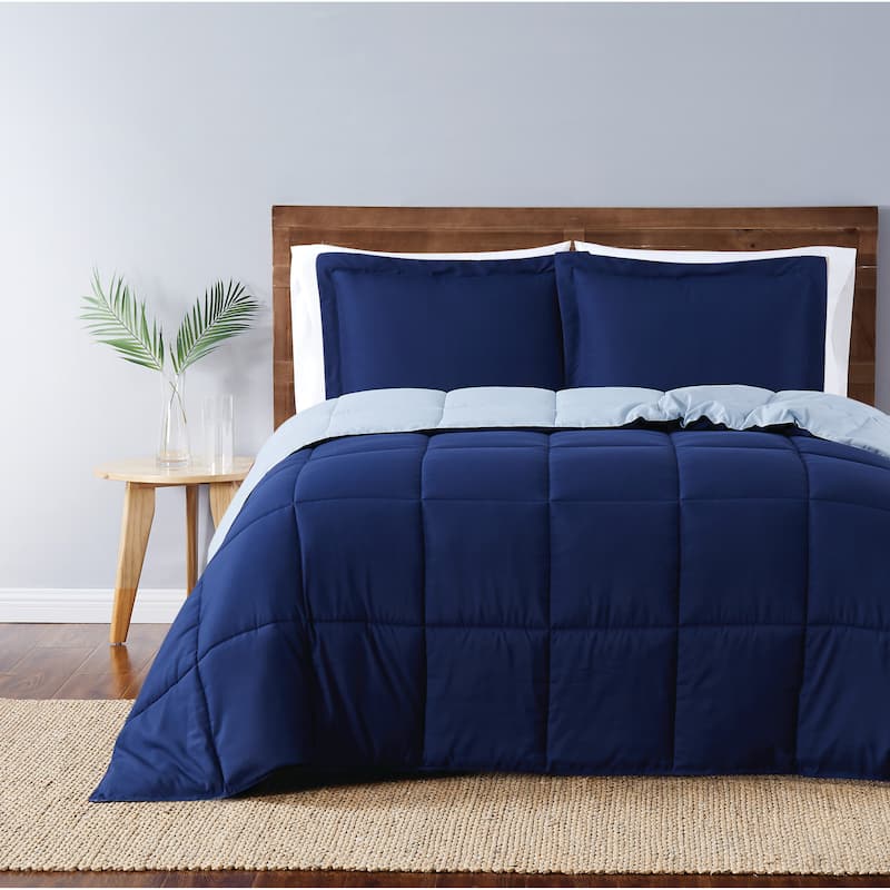 Truly Soft Everyday Reversible Down Alternative 3-Piece Comforter Set
