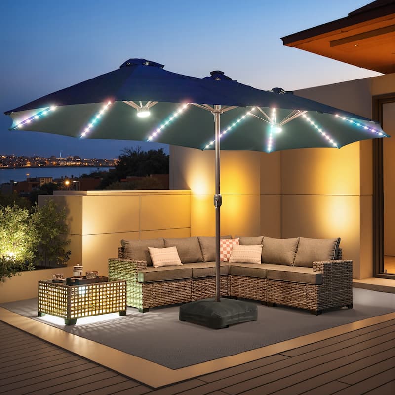 bi mart patio umbrella Replacement Canopy for Zlacuiu 10' X 13' Patio Umbrella
