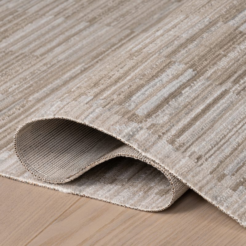 Nuloom Novirae Modern Woven Striped Washable Rug