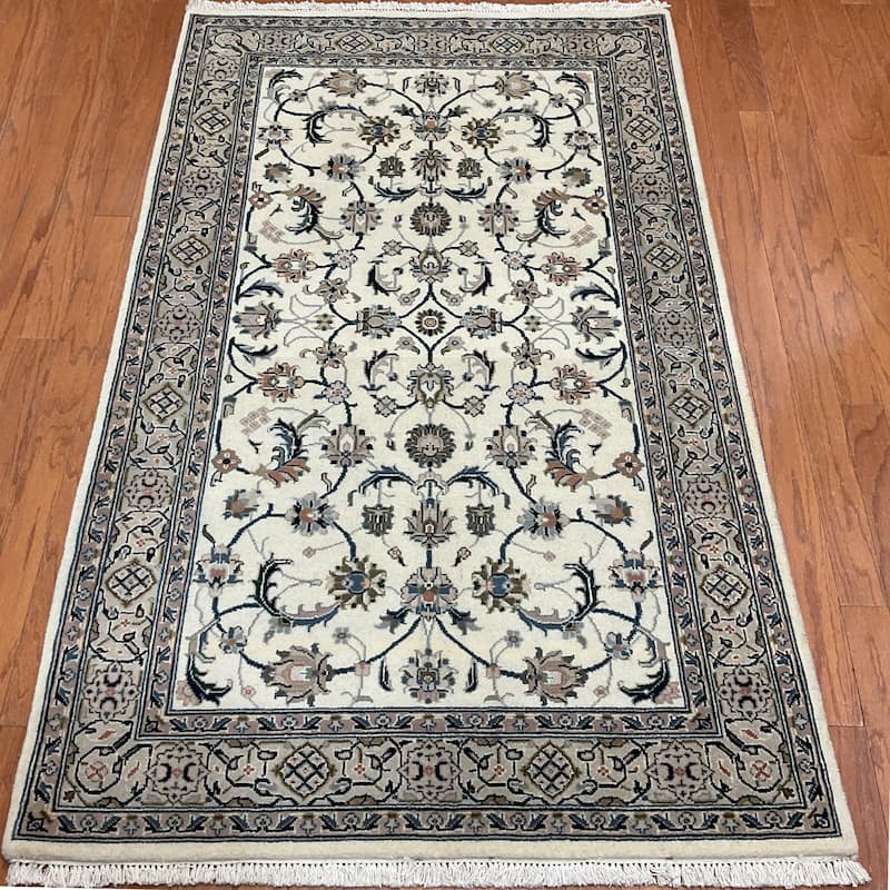 HERAT ORIENTAL Handmade Kashmiri Wool & Silk Rug - 3'10" x 6'2"