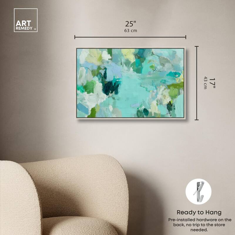 Alista Green Blues Canvas by Art Remedy