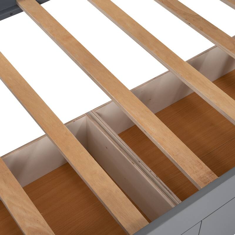 Bunk Bed Attached, Two Storage Drawers Loft, Twin Over Twin