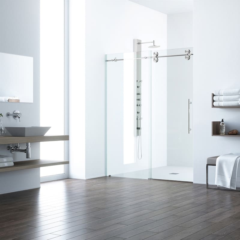 VIGO Elan Frameless Sliding Shower Door
