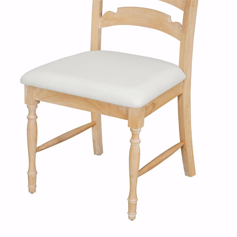 Vintage Traditional 4-Piece Upholstered Dining Chairs with Serrated Backs