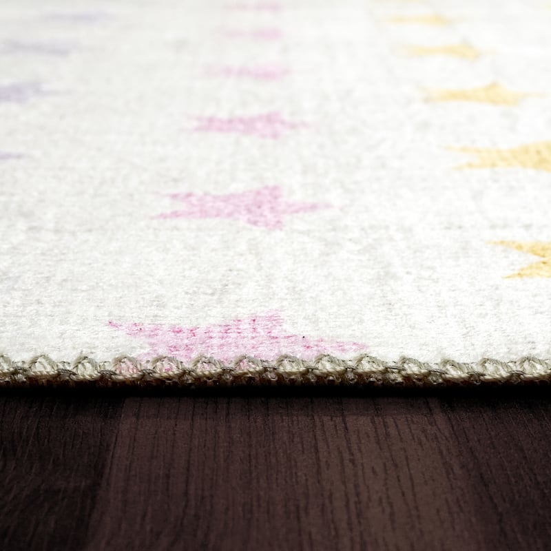 Dynamic Rugs Kidz Ivory/Multi Polyester Children's Area Rug