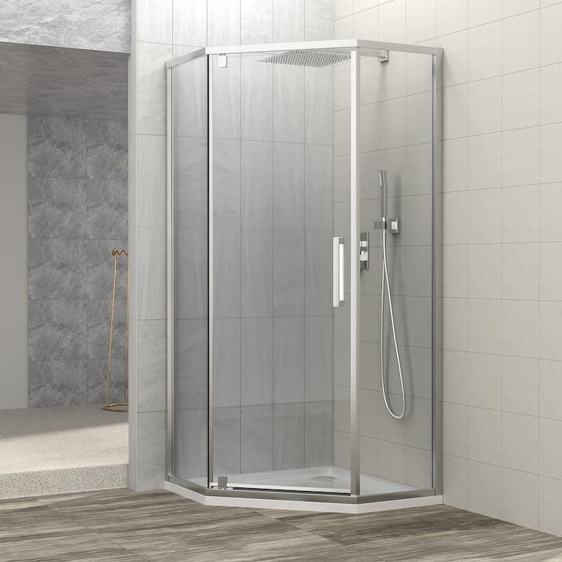 Shower Door 34-1/8" x 72" Semi-Frameless