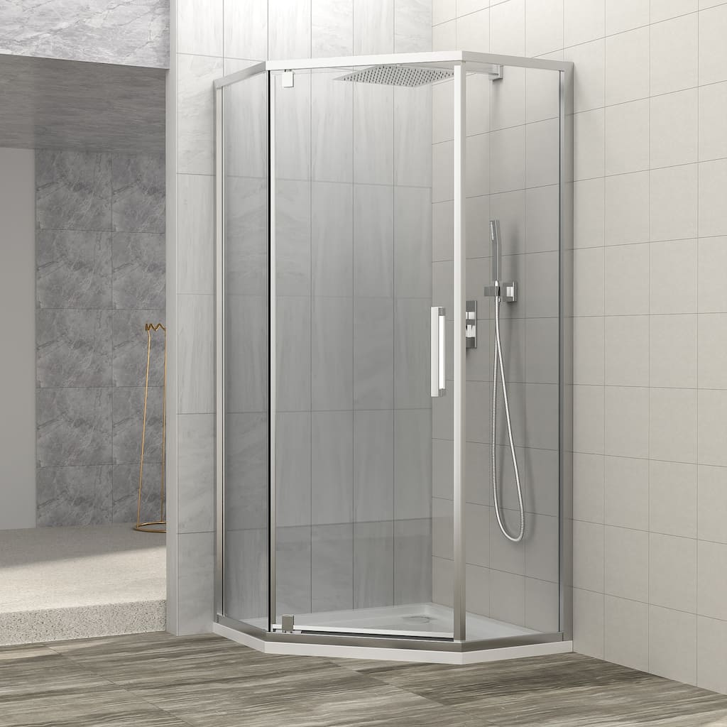 Shower Door 34-1/8" x 72" Semi-Frameless