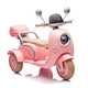 preview thumbnail 1 of 25, 12V Two-seater Kids Ride On Electric Motorcycle,Three Wheels Kids toy with Slow Start,Multi-function player,USB,Bluetooth Pink