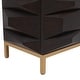 preview thumbnail 29 of 39, Contemporary Dark Brown Geometric Designed Wood Cabinet and Dresser Collection