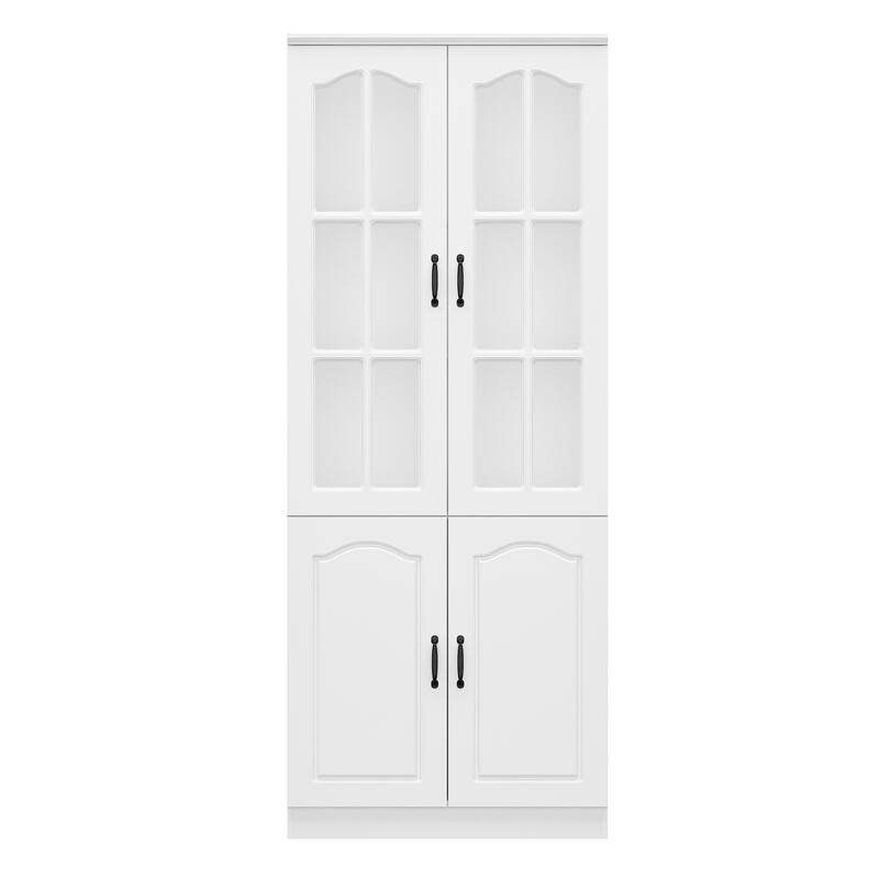 Modular White Contemporary Office Storage Display Cabinet w/UV Finish