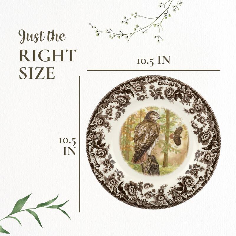 Spode Woodland Dinner Plate Birds Motif - 10.5