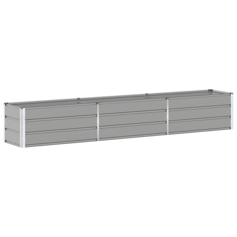 vidaXL Planter in Galvanised Steel - 39.37 x 19.69 x 17.72