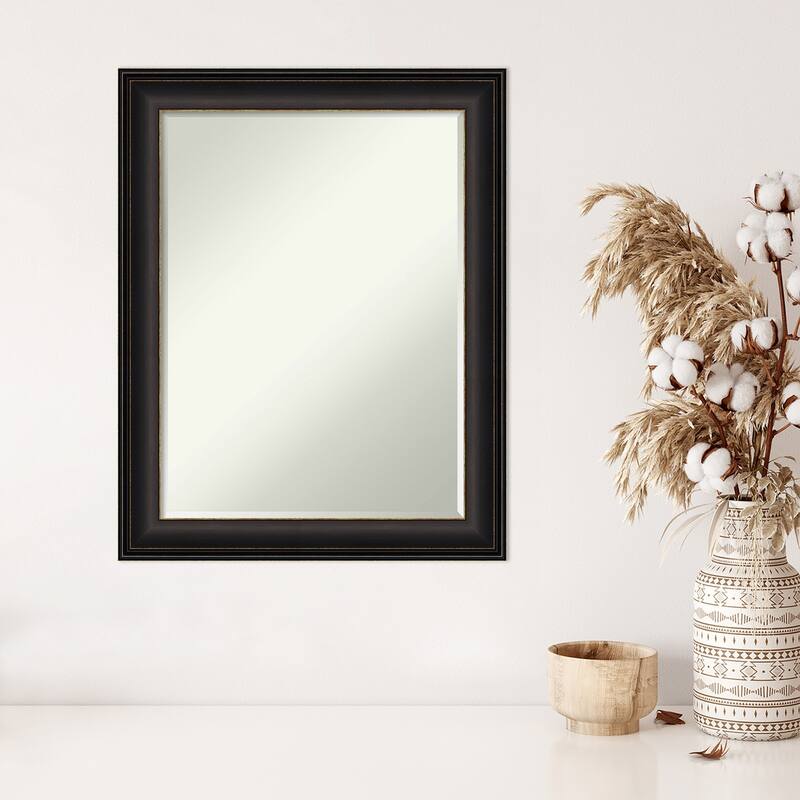 Petite Bevel Wall Mirror - Trio Oil Rubbed Bronze Frame