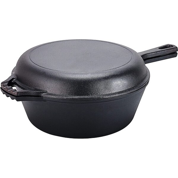 10.2" Cast Iron Skillet Round Fry Pan Removable Handle Made Ukraine Eco Friendly 