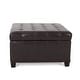 preview thumbnail 40 of 51, Veronica Contemporary Tufted Leather Storage Ottoman by Christopher Knight Home