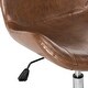 preview thumbnail 7 of 7, SAFAVIEH Fletcher Brown/Chrome Swivel Office Chair - 21.5" x 25.5" x 32.2"