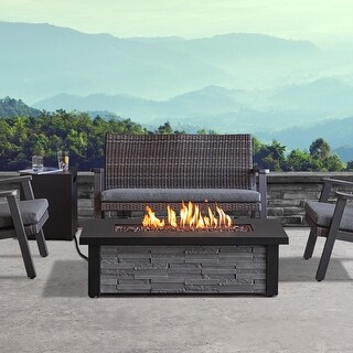 Berthoud 48" Propane Fire Table w/NG Conversion by Real Flame