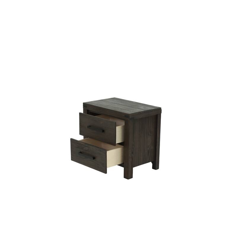 Bedroom Furniture Simple Nightstand Drawers Bed Side Table Solidwood