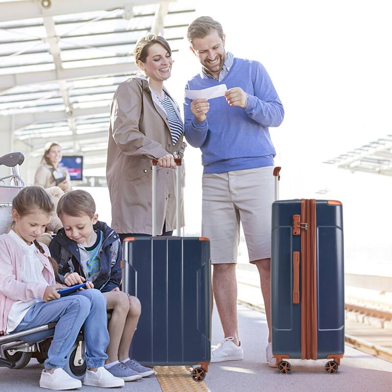 3 Piece ABS Expandable Hardshell Lightweight Suitcases with TSA Lock