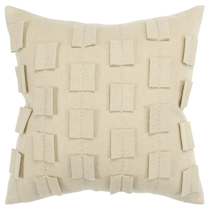 Donny Osmond Stripe Solid Throw Pillow - Cover Only - Natural