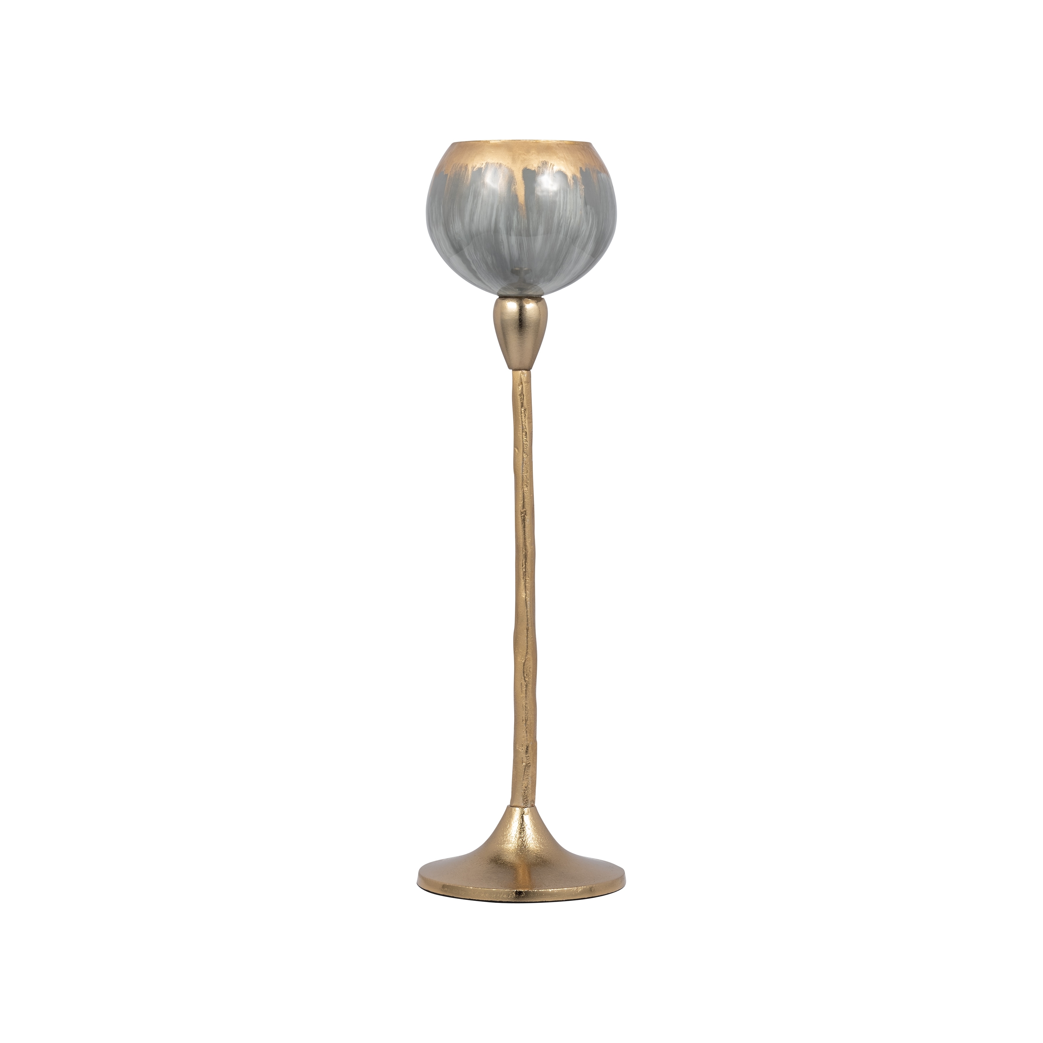 Glass Modern Stem Round Tealight Candle Holder