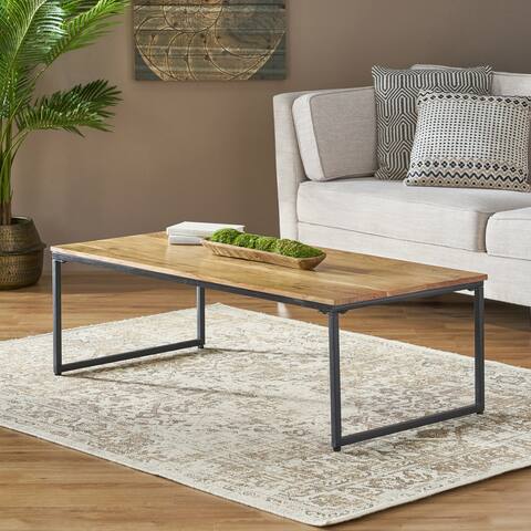 Greycliff Modern Industrial Handcrafted Acacia Wood Coffee Table by Christopher Knight Home