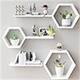 Option White Hexagon Shelves