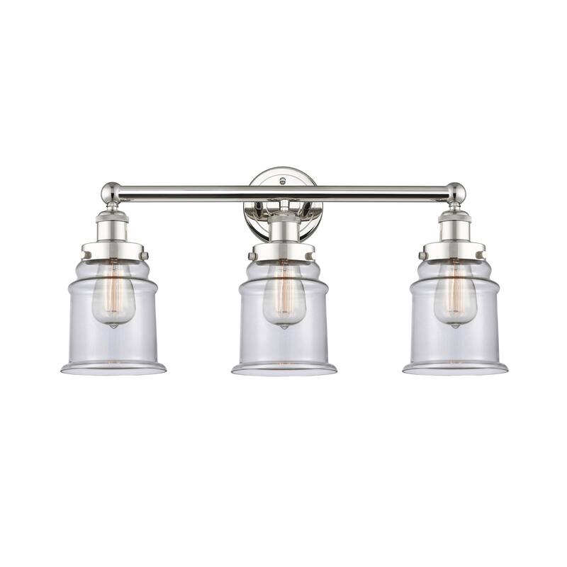 Innovations Lighting 616-3W-13-24 Canton Vanity Canton 3 Light 24" - Polished Nickel / Clear