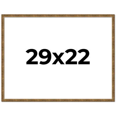 29x22 Frame Gold Kingsley Distressed Solid Wood Picture Frame Width