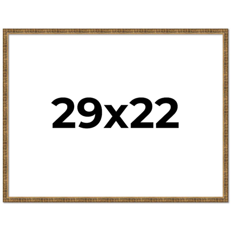 29x22 Frame Gold Solid Wood Picture Frame - Complete Modern Photo