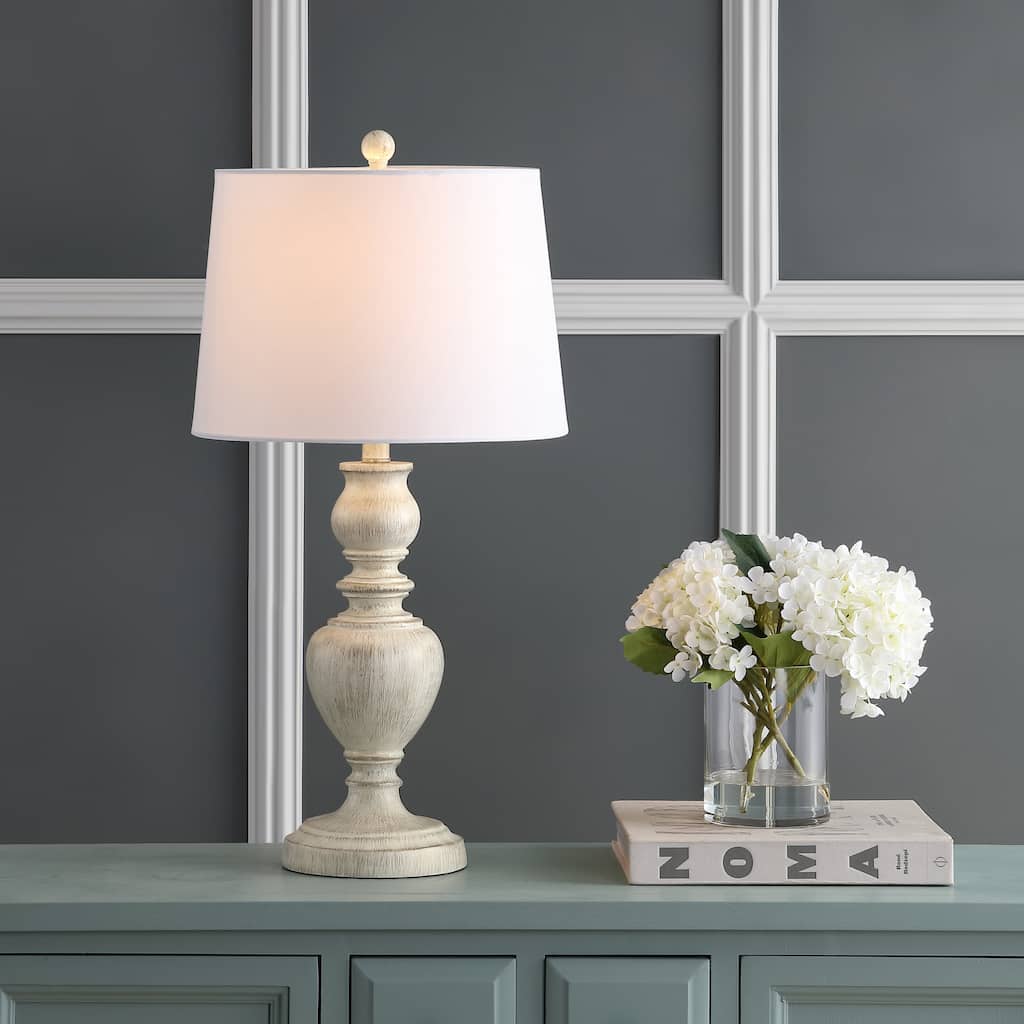 SAFAVIEH Lighting Zlate 28-inch White LED Table Lamp (Set of 2) - 14"x14"x27.5" - 14Wx14Dx28H