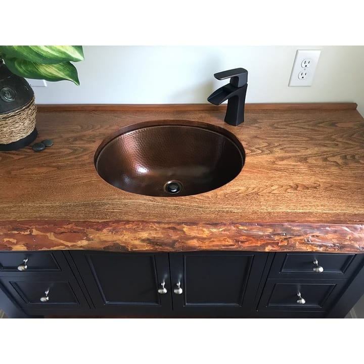 Freud 19" Undermount Bathroom Sink in Copper