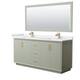 Option Light Green, Bronze Trim,White Cultured Marble Top