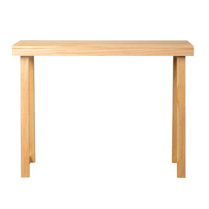Narrow Solid Pine Wood Entryway Console Table for Small Space Living Room Furniture Decor - 43.3 - Wood