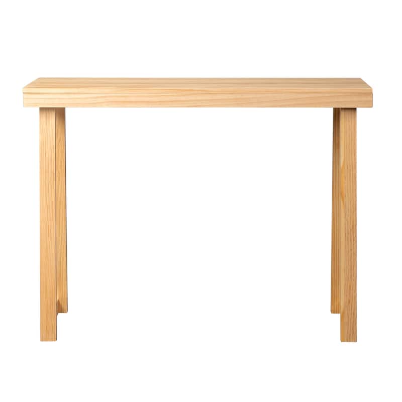 Narrow Solid Pine Wood Entryway Console Table for Small Space Living Room Furniture Decor