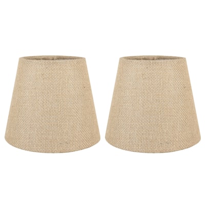 Meriville Burlap Clip On Chandelier Lamp Shades, 4-inch by 6-inch by 5-inch