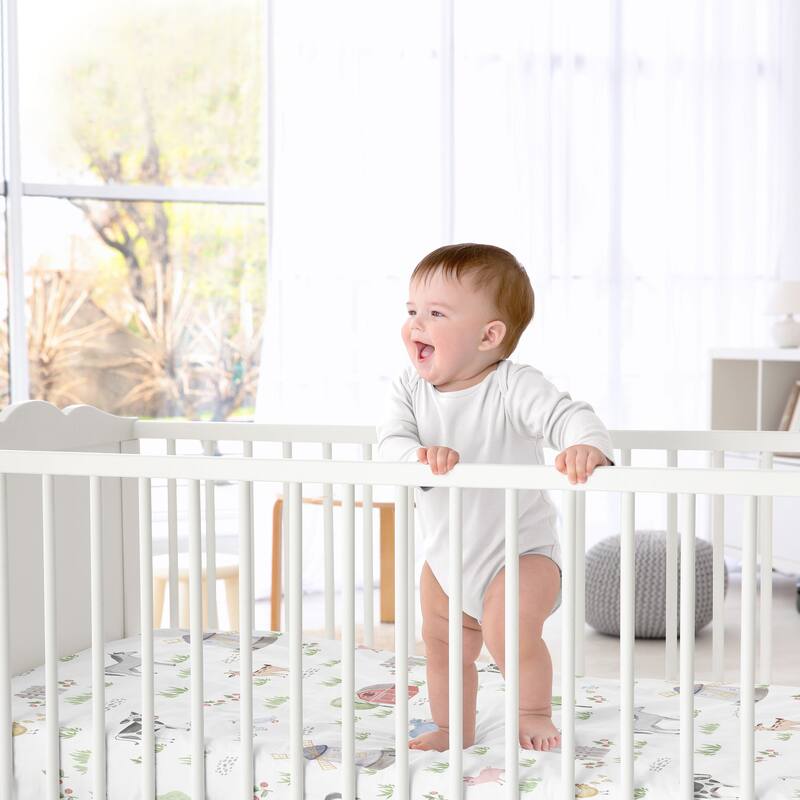 Farm Animals Boy Girl 2pc Fitted Crib Sheets Gender neutral Watercolor Farmhouse Barn Horse Cow Pig Sheep Red Black and White