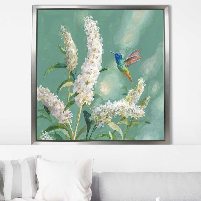 "Hummingbird Spring II" Print on Floating Canvas