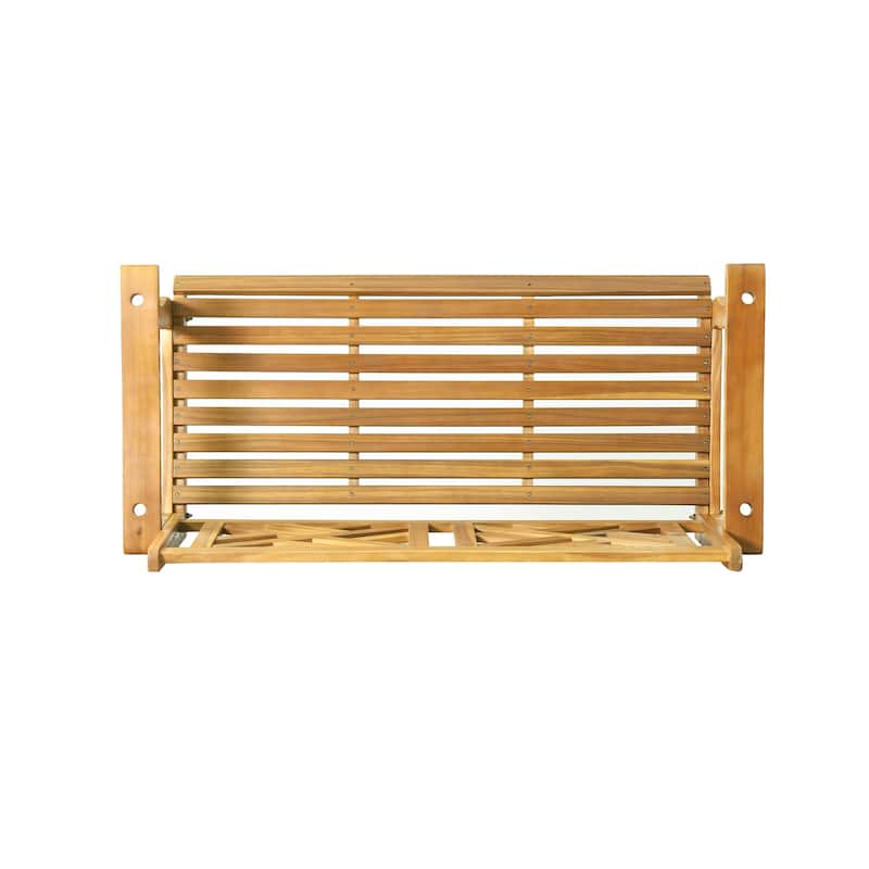 Alejandro Acacia Wood Porch Swing - 49" Teak Outdoor Swing with 800lb Capacity