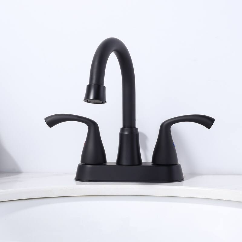 WOWOW 4 in. Centerset 2-Handles Deck Mount Bathroom Faucet