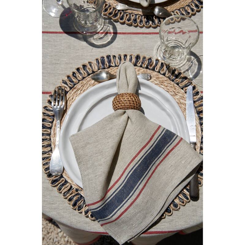 Caravan Eclipse Napkin Ring - Set of 4 - Natural - 2.5 x 2.5
