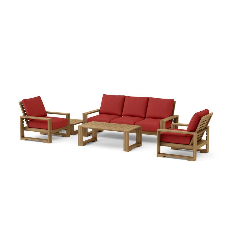 Capistrano 5-Piece Deep Seating Sofa Collection - Cast Pomegranate
