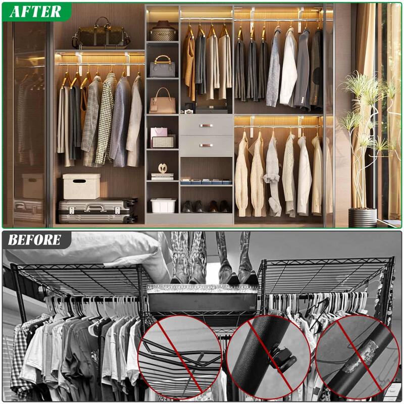 31.5'' to 96'' W Closet Organizer System with Drawers and Tower Shelves for Reach-in and Walk-in Closet