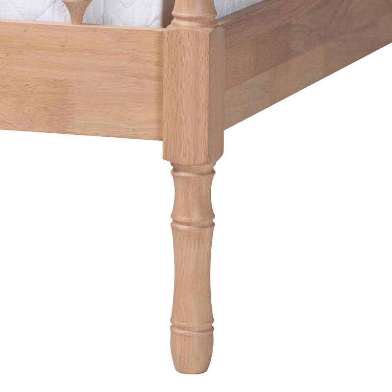 Laurent Platform Bed - Spindle Bed Frame with Bamboo-Style Turned Posts, Cottage Farmhouse Bedroom Furniture, Queen