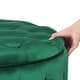 preview thumbnail 23 of 22, Adeco Round Storage Ottoman Button Tufted Footrest Stool Bench