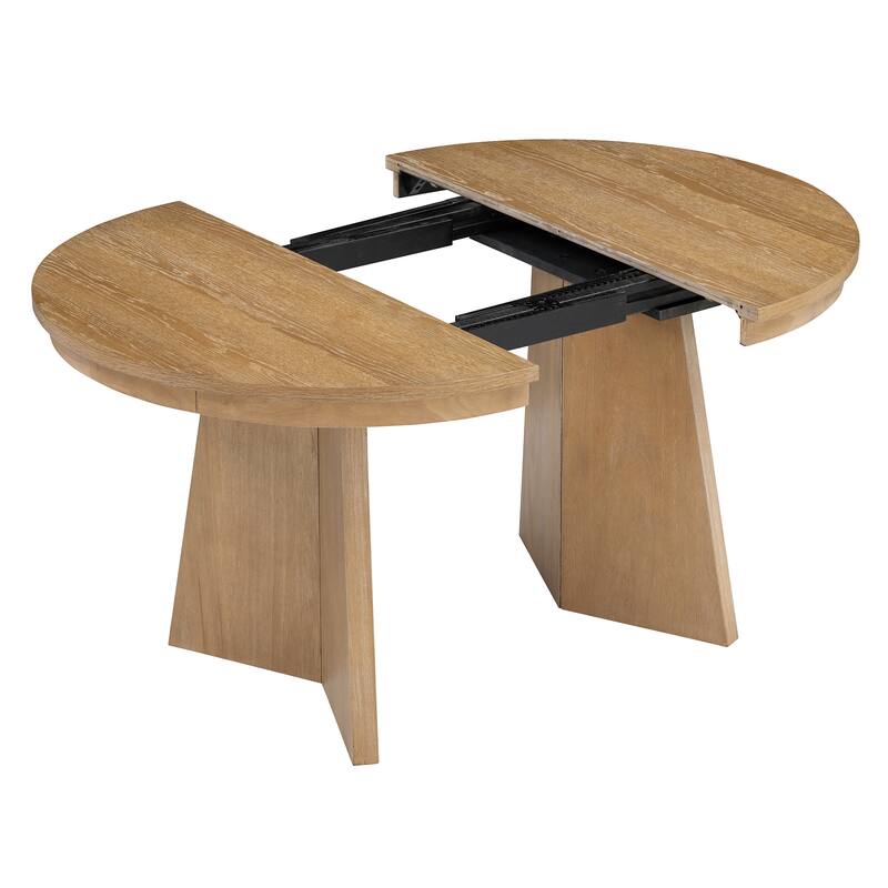 Extendable Dining Table with 16-inch Leaf