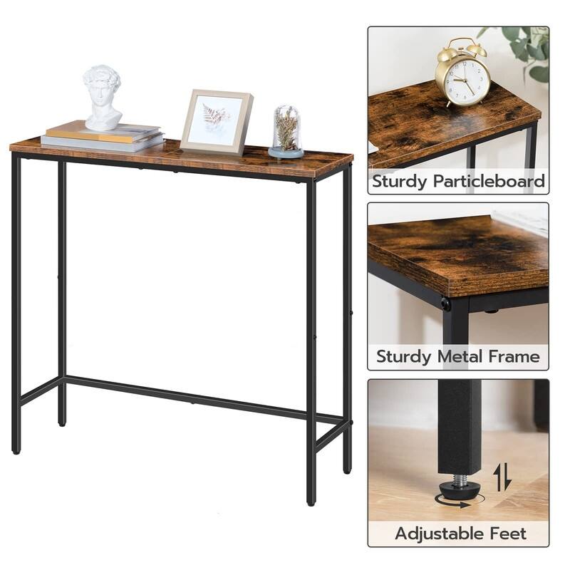 Narrow Console Table, 29.5" Small Entryway Table, Thin Sofa Table, Side Table